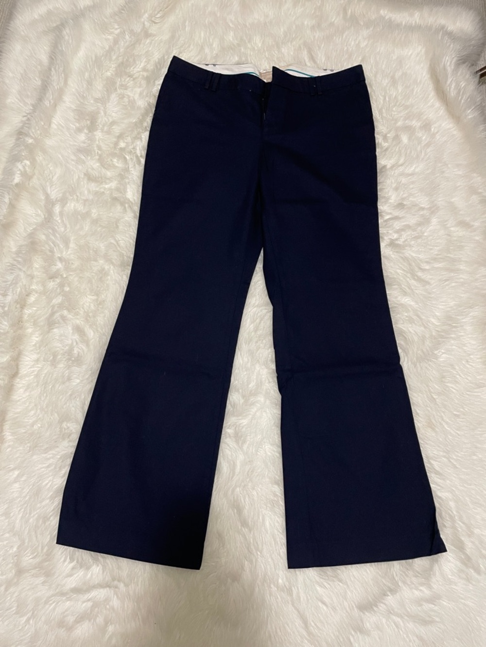 Banana Republic Factory Navy Wide-Leg Dress Pants